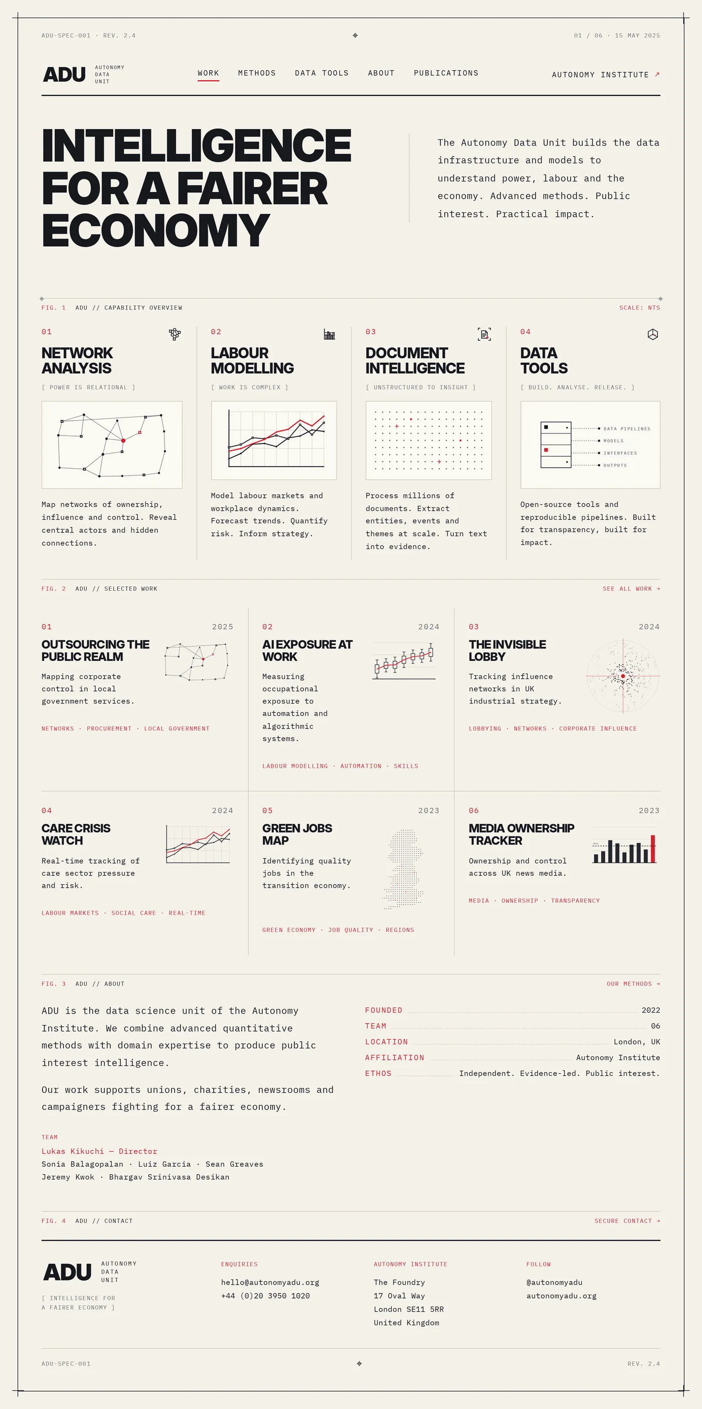 ADU home page — INTELLIGENCE FOR A FAIRER ECONOMY